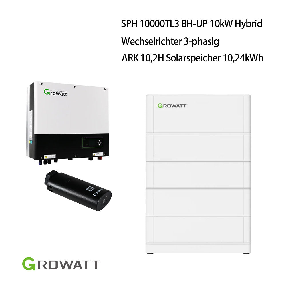 Growatt SPH 10000TL3 BH-UP 10kW Hybrid Wechselrichter 3-phasig & ARK 1